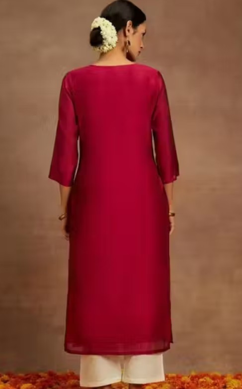 red kurti backside photo - View 2