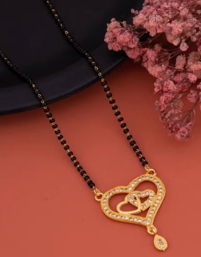 VARUDI Jewellery Gold Plated Big Pendant Mangalsutra Combo (Set of 4) - View 2