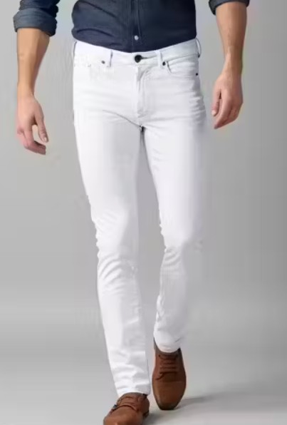 white mens jeans